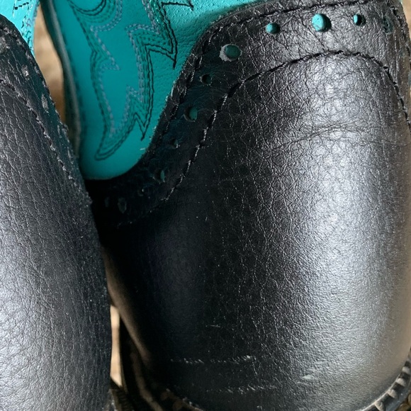 EUC Justin Gypsy black/turquoise boots. Size 7. - Picture 4 of 8